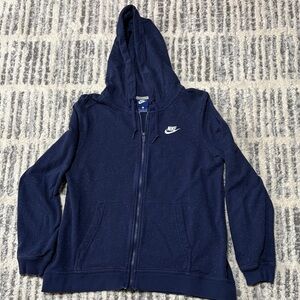Nike Women’s Dark Blue Confetti full Zip-Up Hoodie-Medium